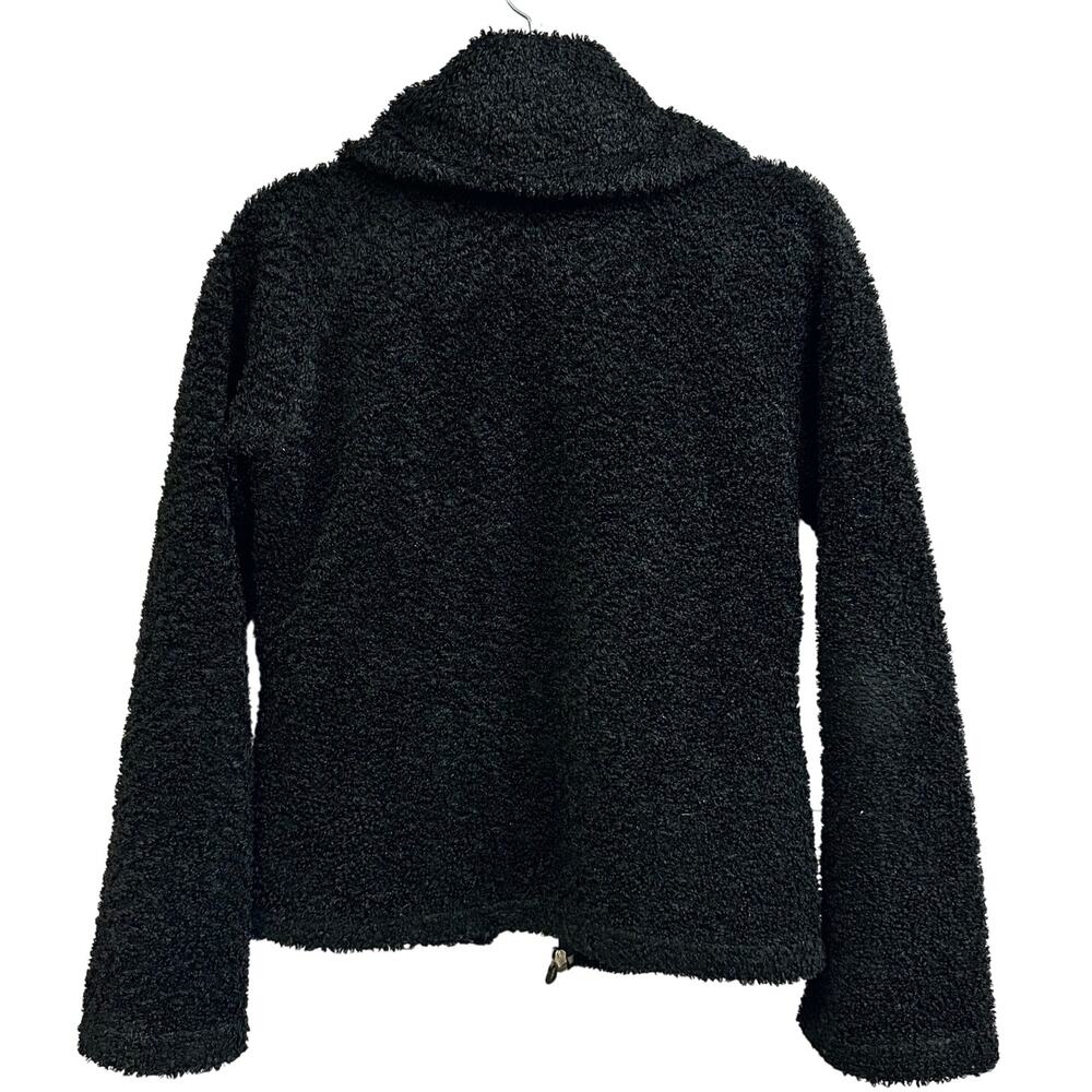 Patagonia Women's Synchilla Black Curly Q Zip Up Collared Jacket Full Zip Medium - Picture 5 of 7